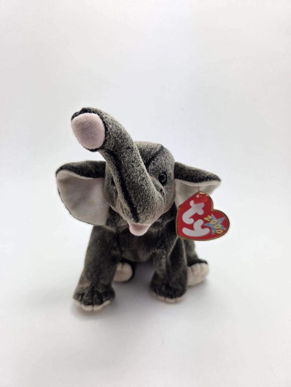 Ty Beanie Babies Trumpet the Elephant Stuffed Animal Plush